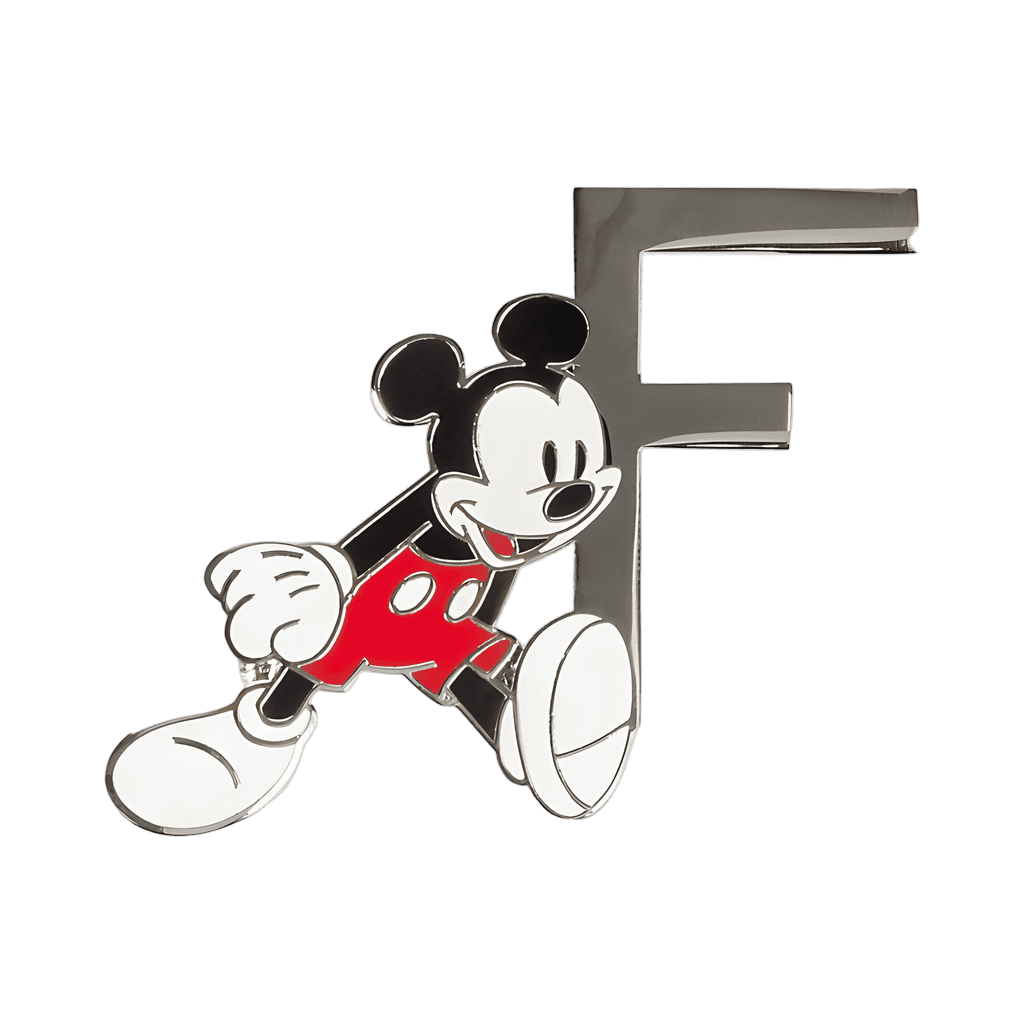 Mickey Mouse ‘F’ Letter Pin Disney pin