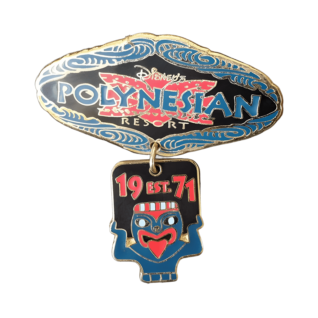 Polynesian Resort Est. 1971 Dangle - Maori Tiki Disney pin