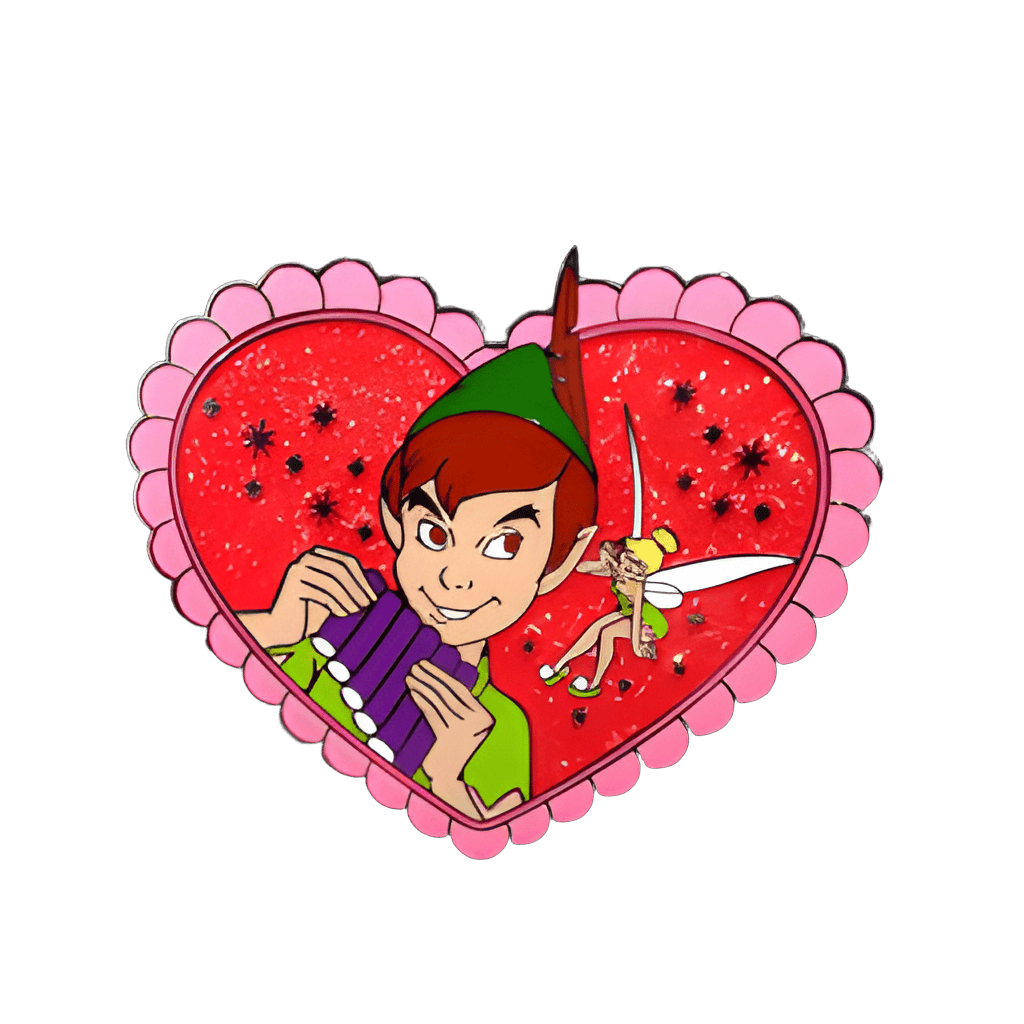 Peter Pan and Tinkerbell Japan Pink Heart Disney pin