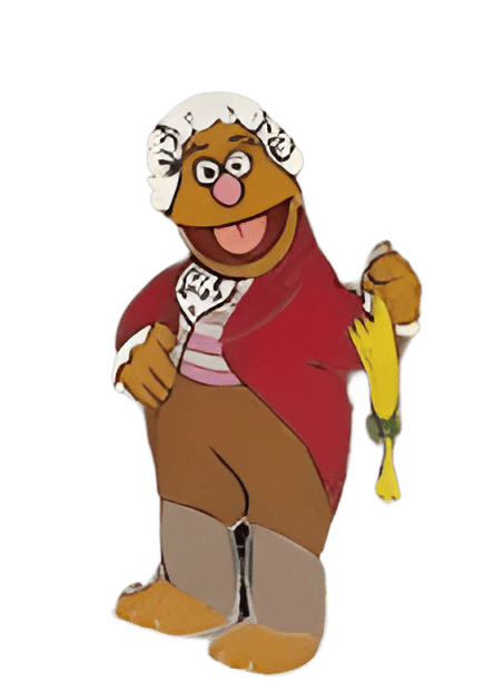Fozzie Bear (Fozziwig) holding rubber chicken Disney pin