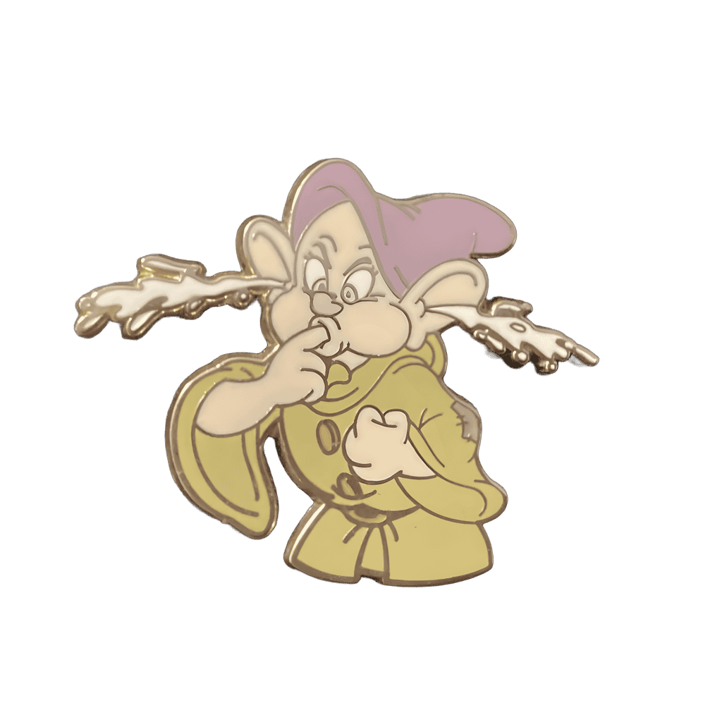 Dopey blowing water out of his ears Disney pin