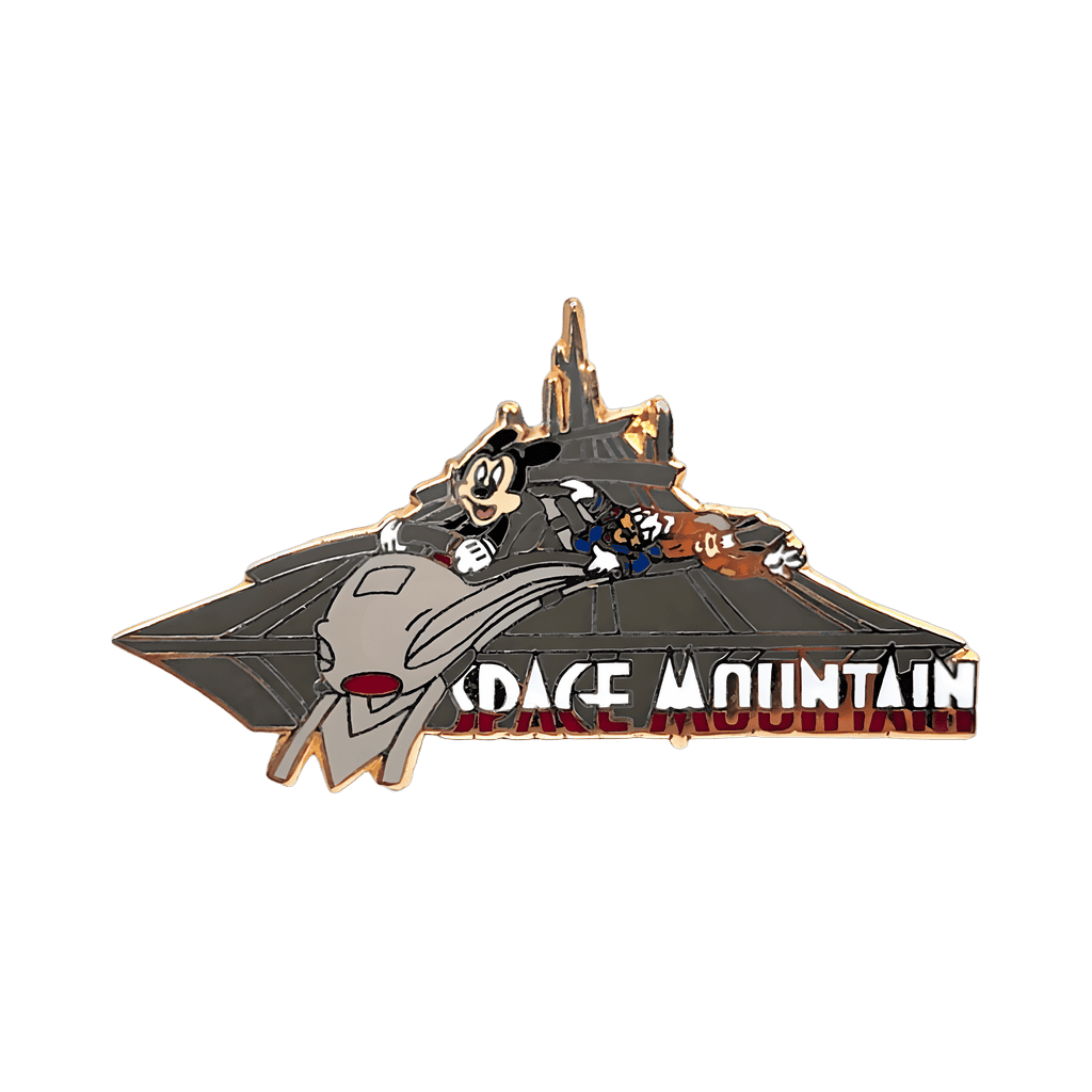 Mickey, Donald, and Goofy Ride Space Mountain Disney pin