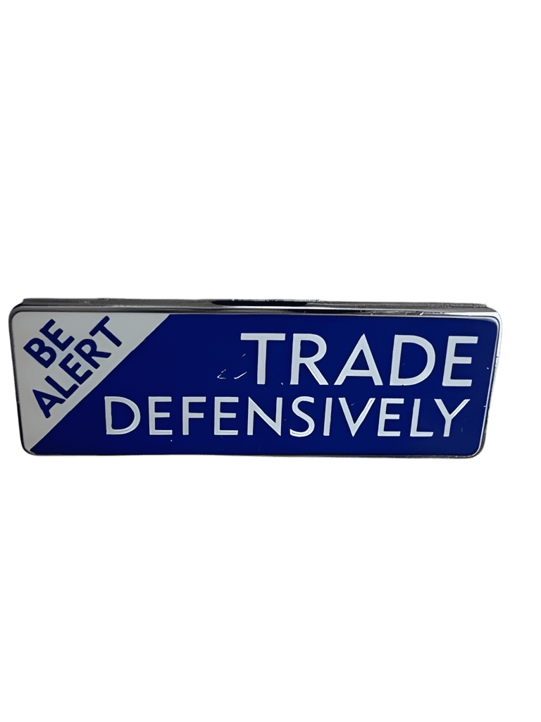 Trading Board Pin - Be Alert Trade Defensively Disney pin