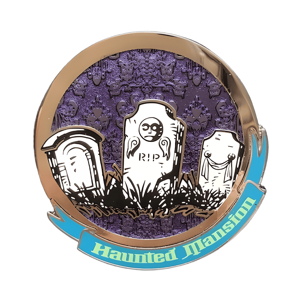 Glow-in-the-Dark Attraction Scenes Mystery Collection — Graveyard Tombstones Disney pin