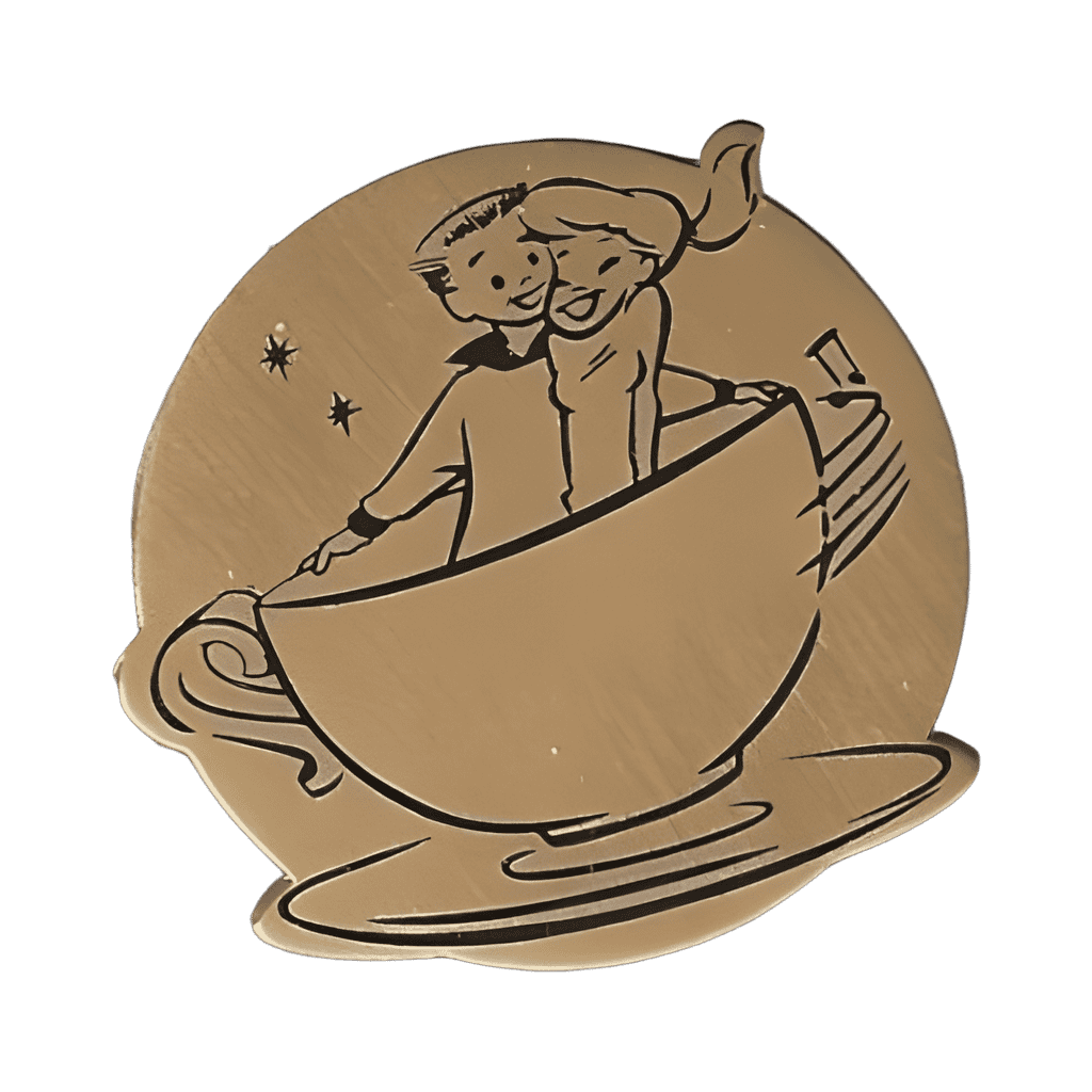 Couple on Mad Tea Party Disney pin