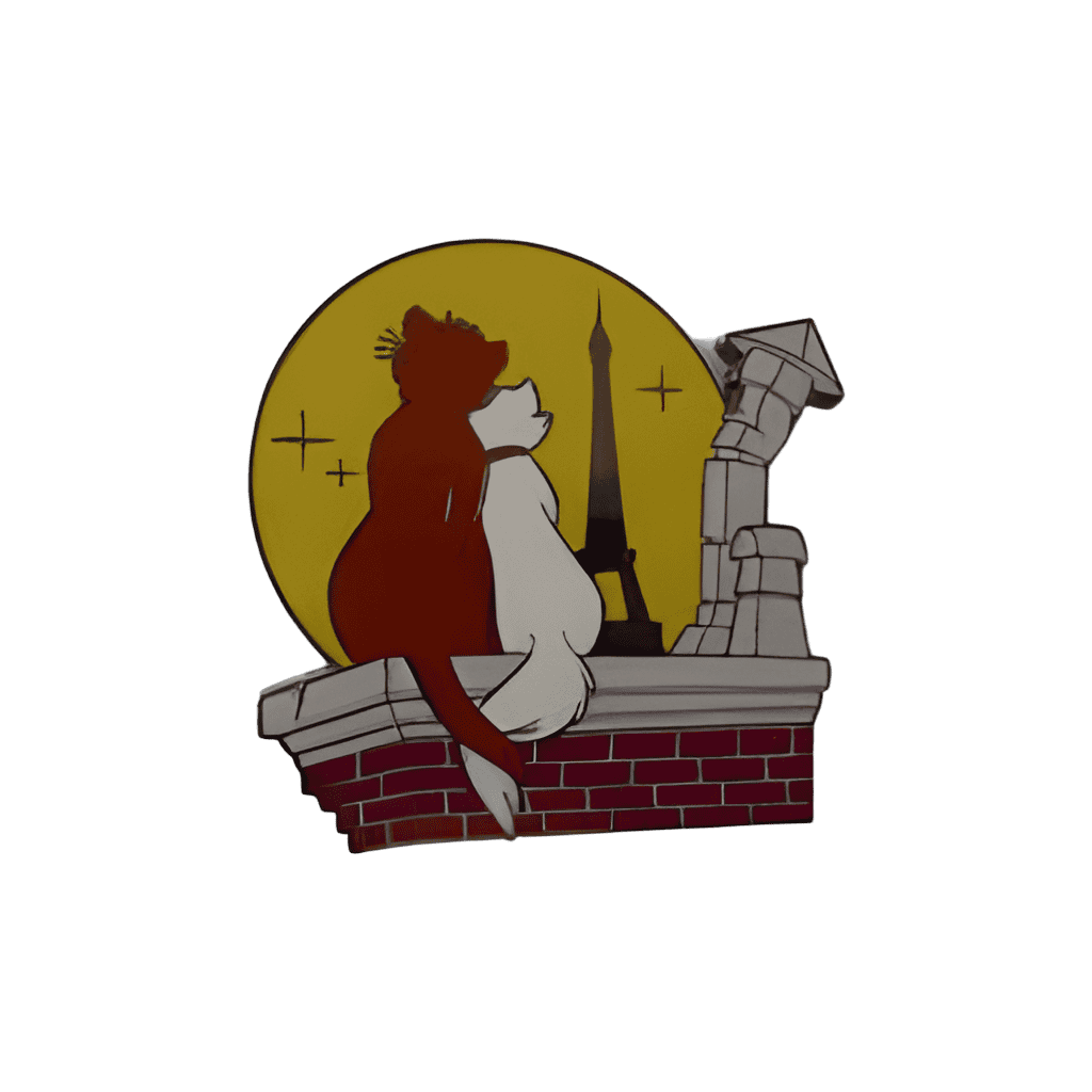 O'Malley & Duchess looking at Eiffel Tower Disney pin
