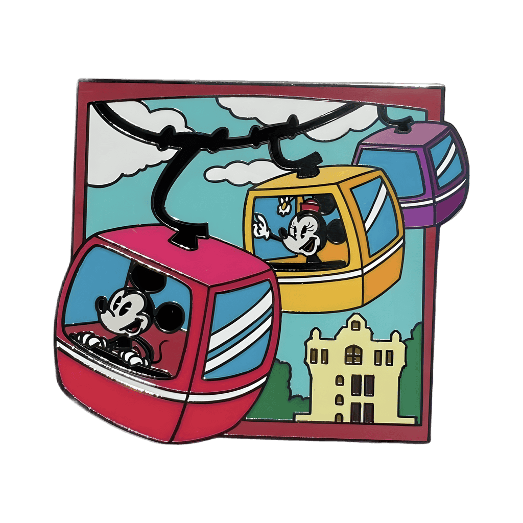 Mickey and Minnie Riding the Skyliner Disney pin