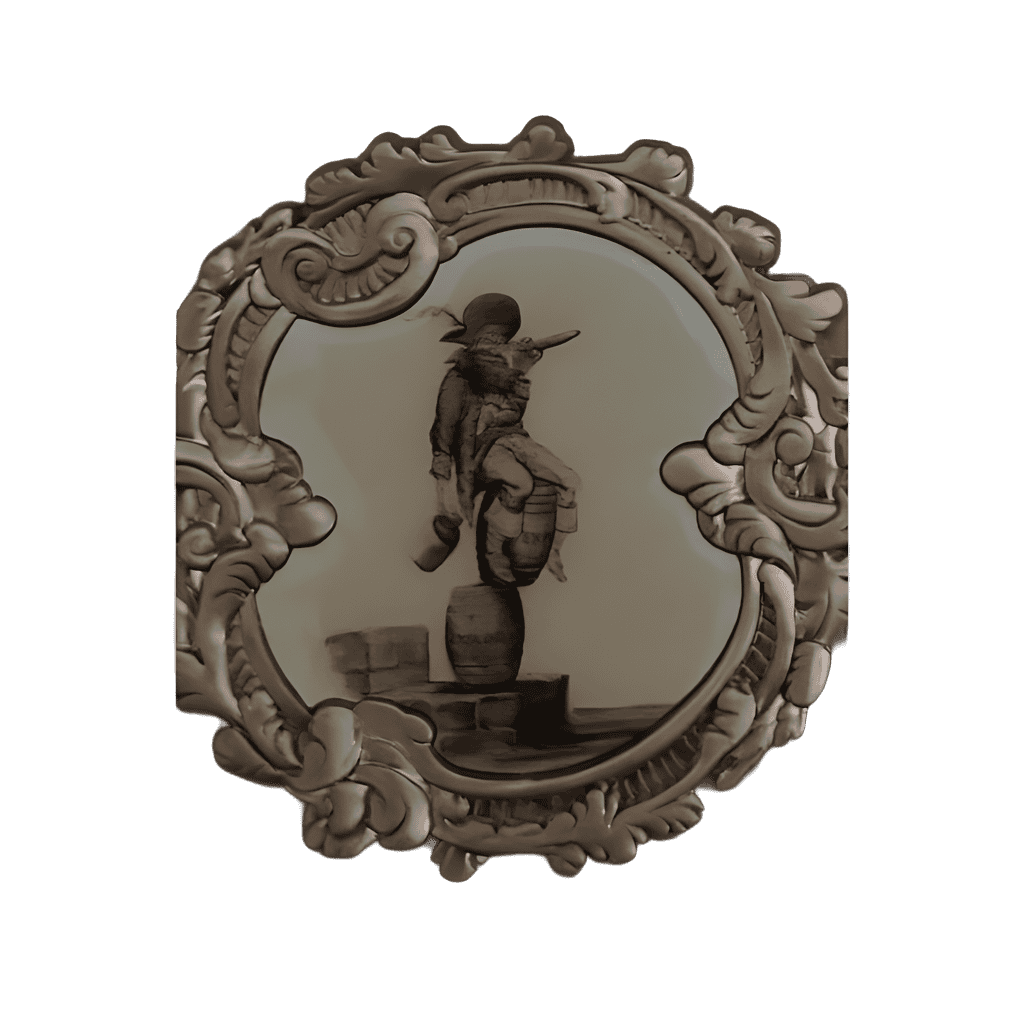 Pirate on Barrels of Explosives Disney pin