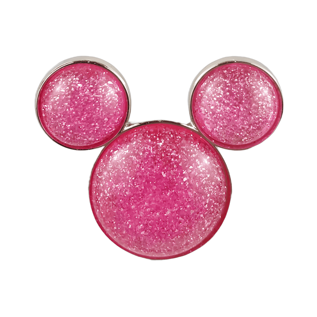 Pink Glitter Mickey Head Disney pin