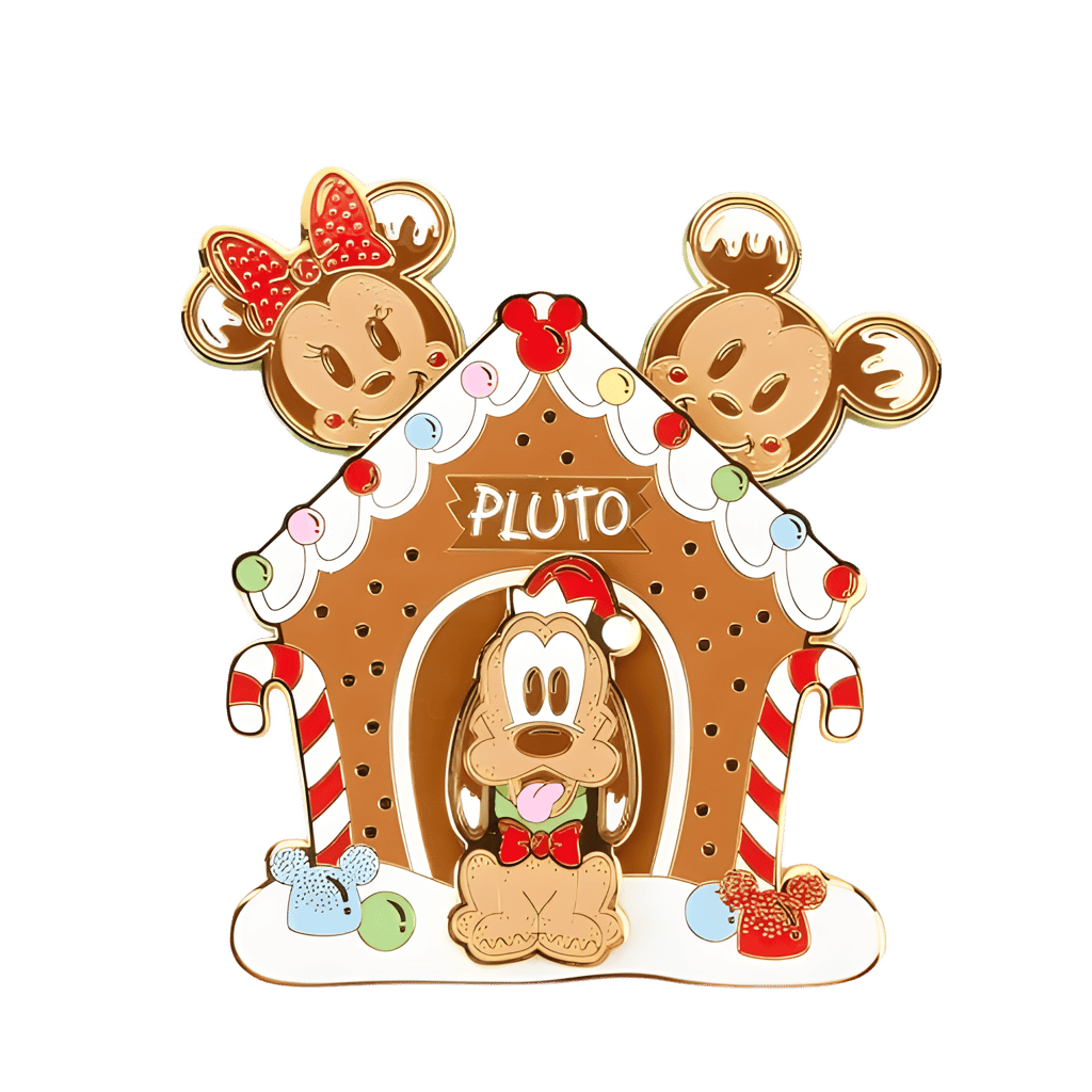 Mickey & Friends Gingerbread Pluto Doghouse Disney pin