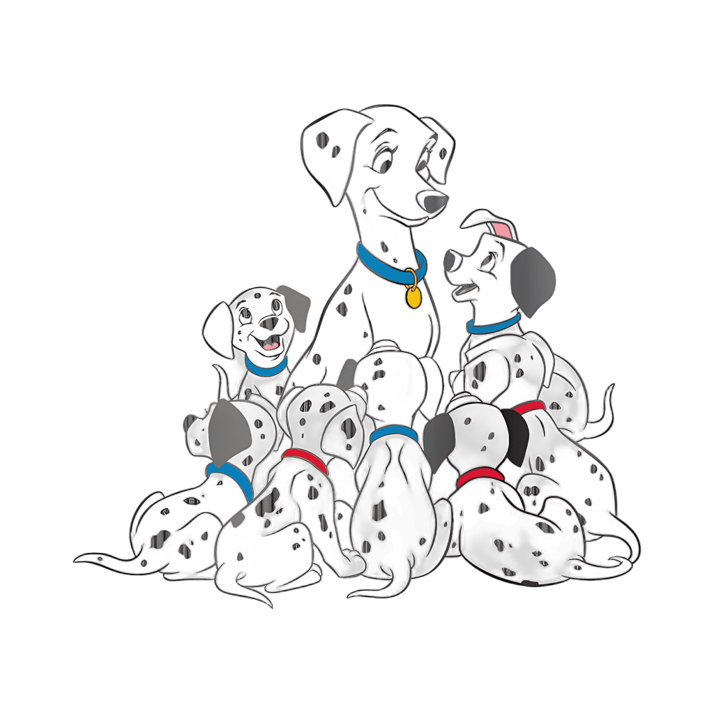 Perdita and puppies Disney pin