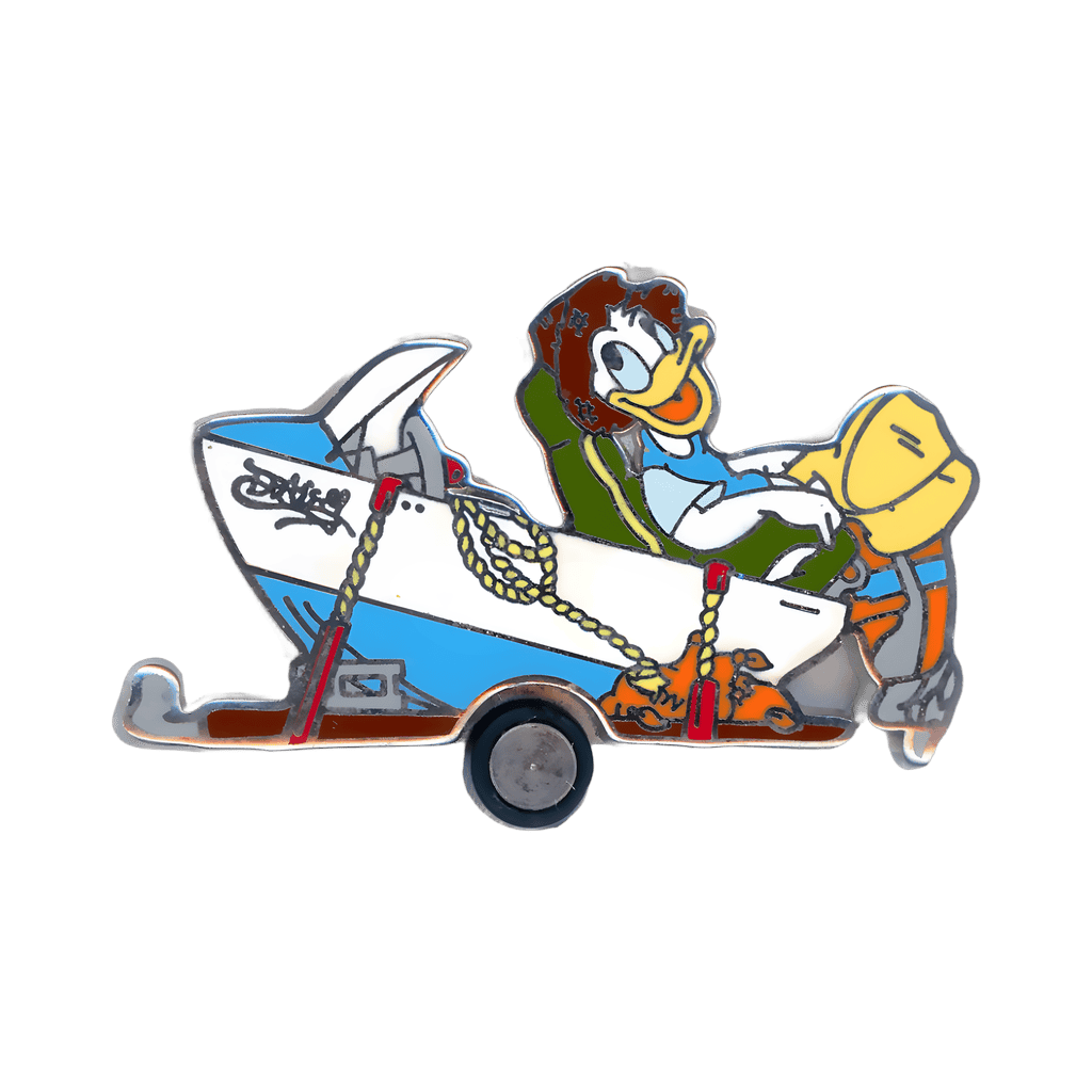 Donald Duck in a Blue and White Boat Disney pin