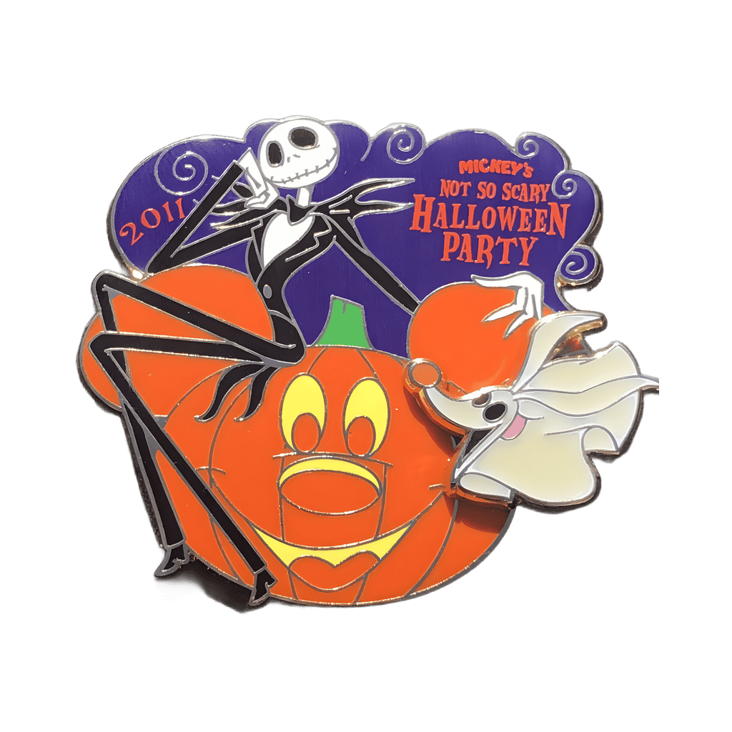 Jack Skellington and Zero with pumpkin Completer Disney pin