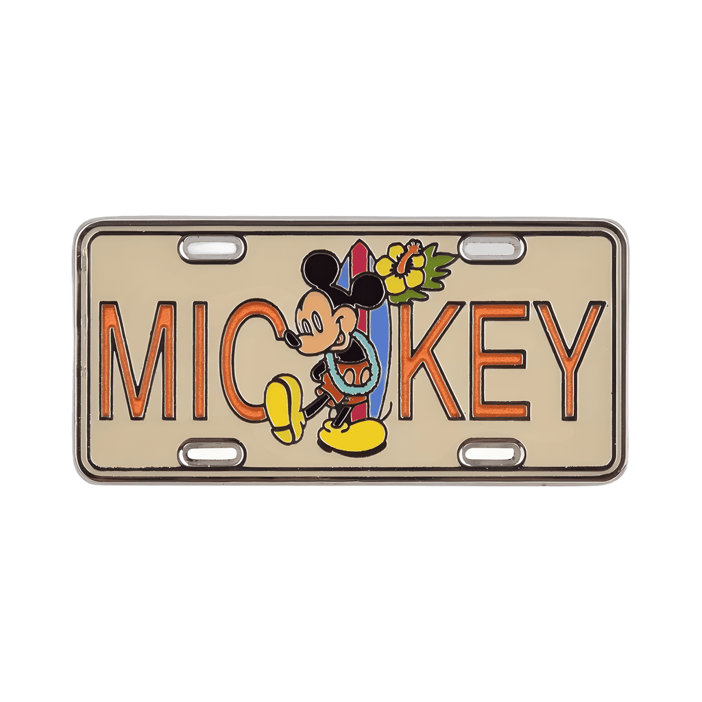 Mickey Mouse License Plate Disney pin