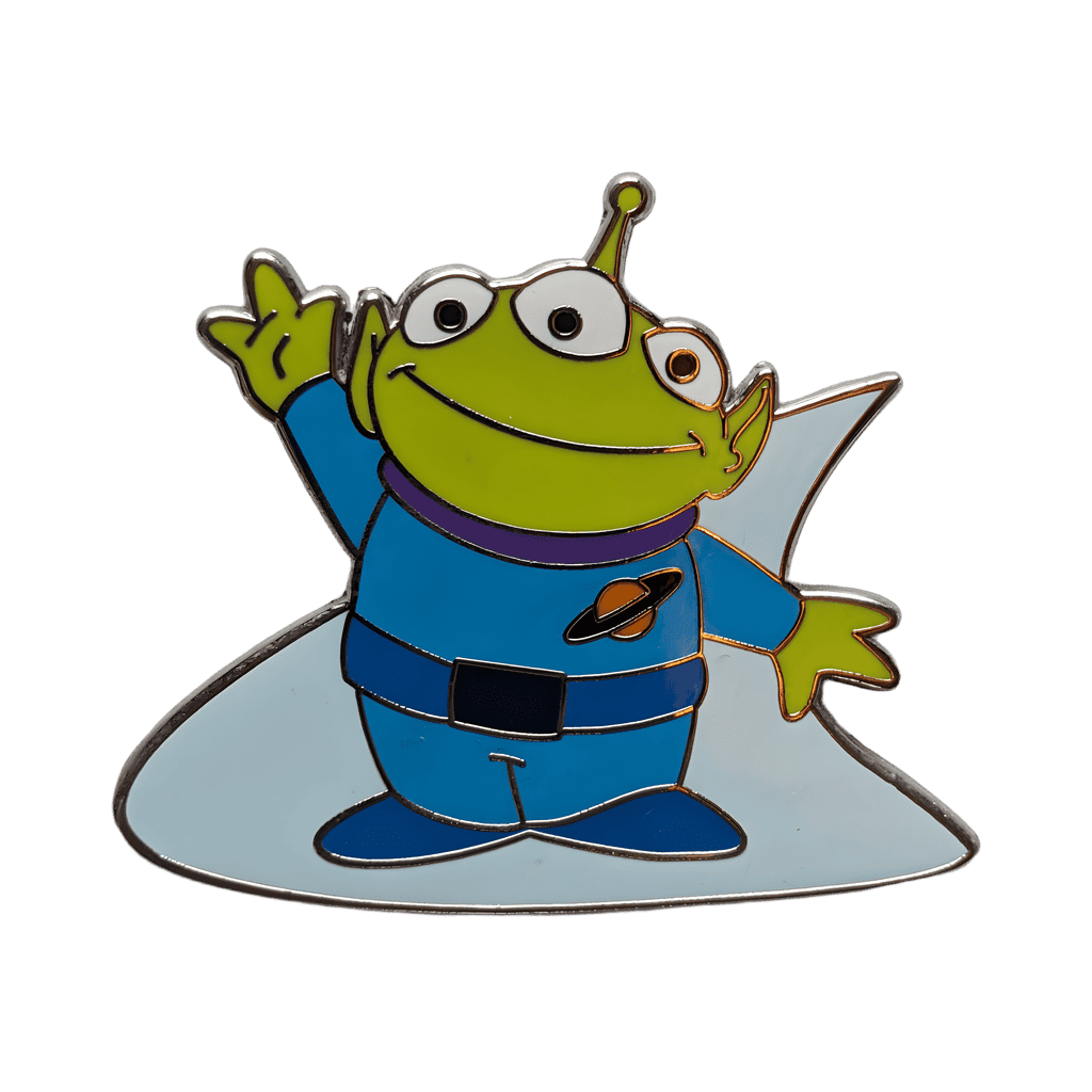 Little Green Man Waving Disney pin