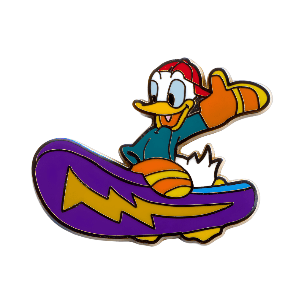 Donald Duck on a Purple Snowboard Disney pin