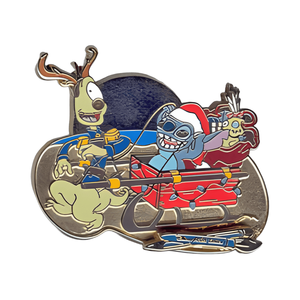 Artist Choice - Santa Stitch & Pleakley Reindeer Disney pin