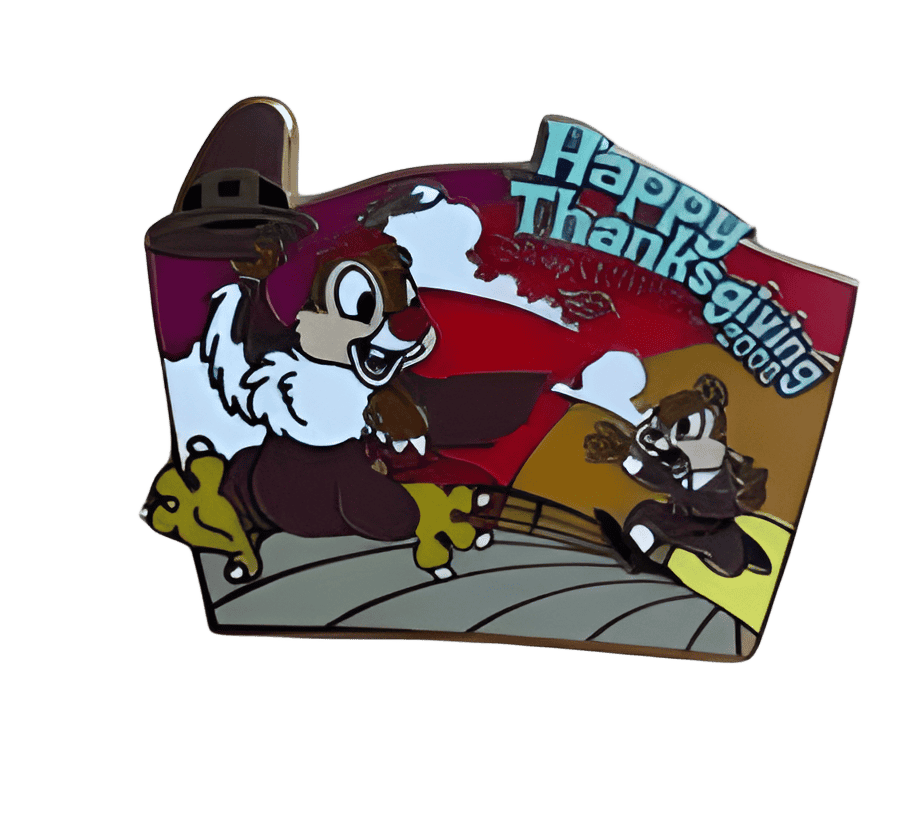 Happy Thanksgiving 2008 - Chip & Dale Disney pin
