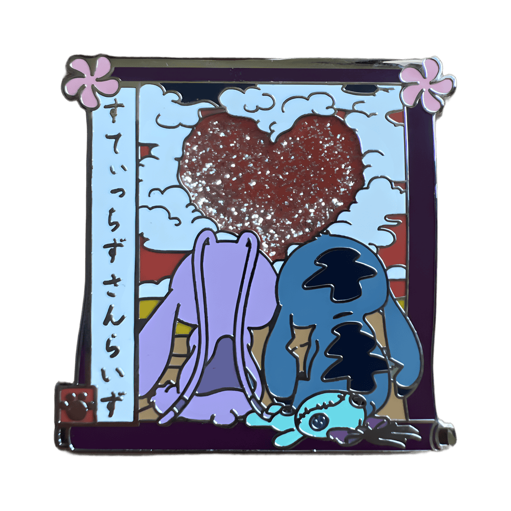 Angel and Stitch’s backs Disney pin