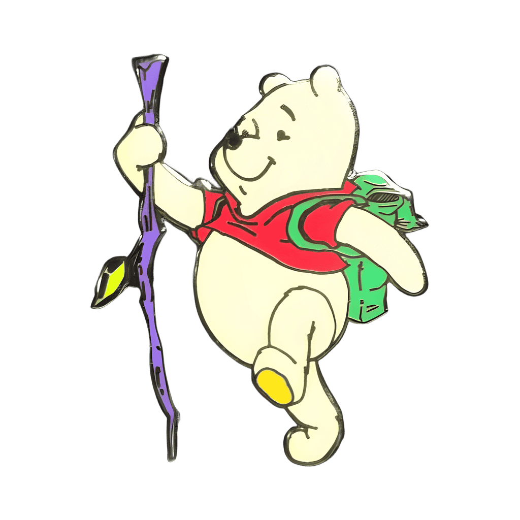 Pooh with Walking Stick and Backpack Disney pin