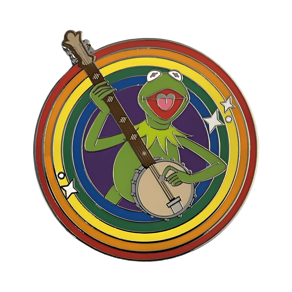 Kermit the Frog with Banjo in Rainbow Circle Disney pin