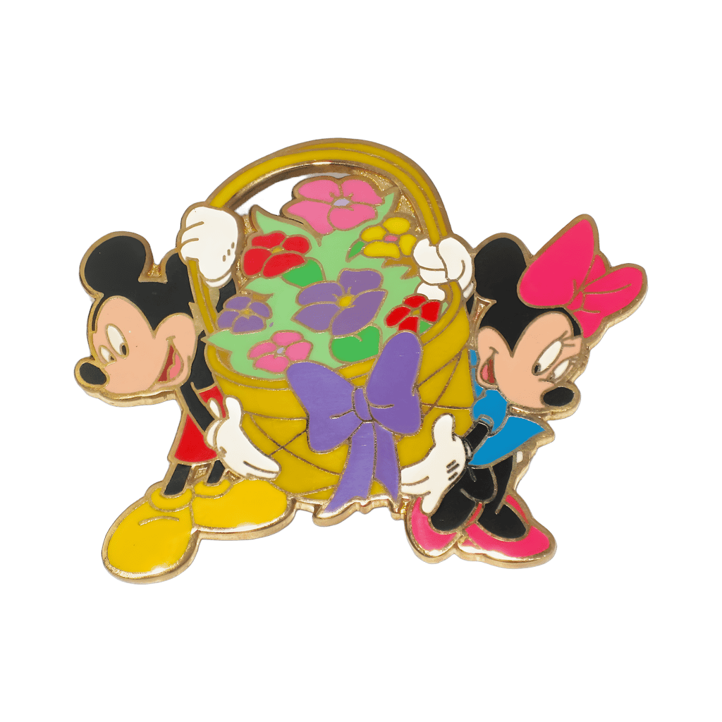 Mickey and Minnie with Flower Basket Disney pin