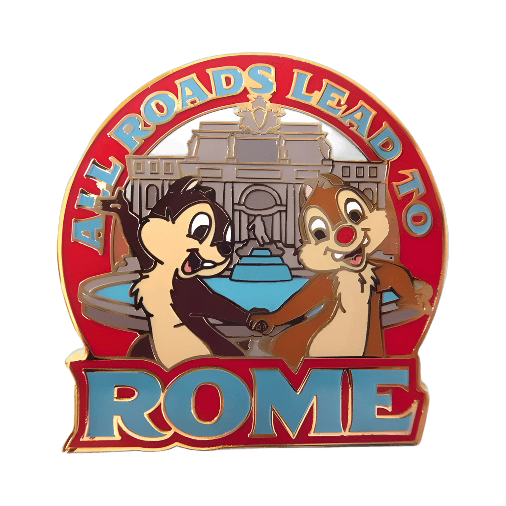 Chip and Dale All Roads Lead to Rome Disney pin