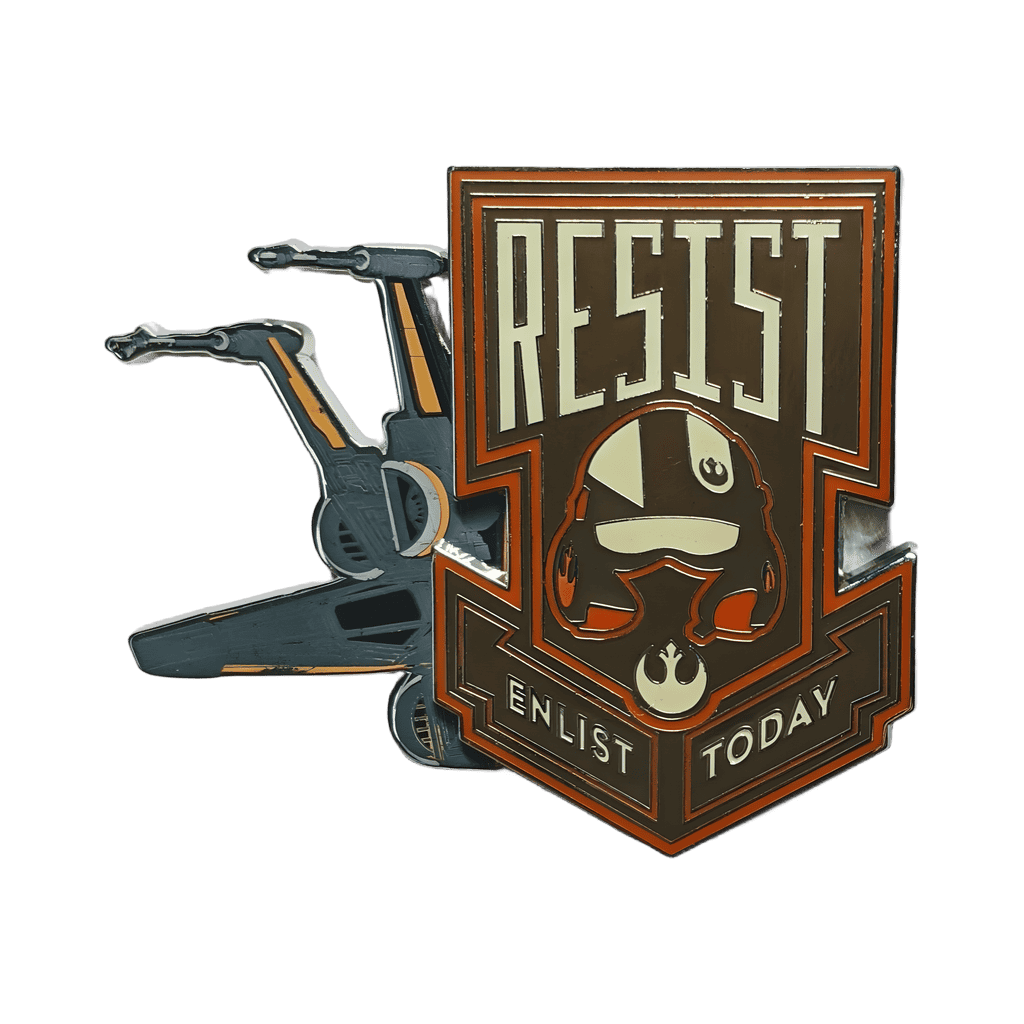 X-Wing and Poe Dameron Disney pin