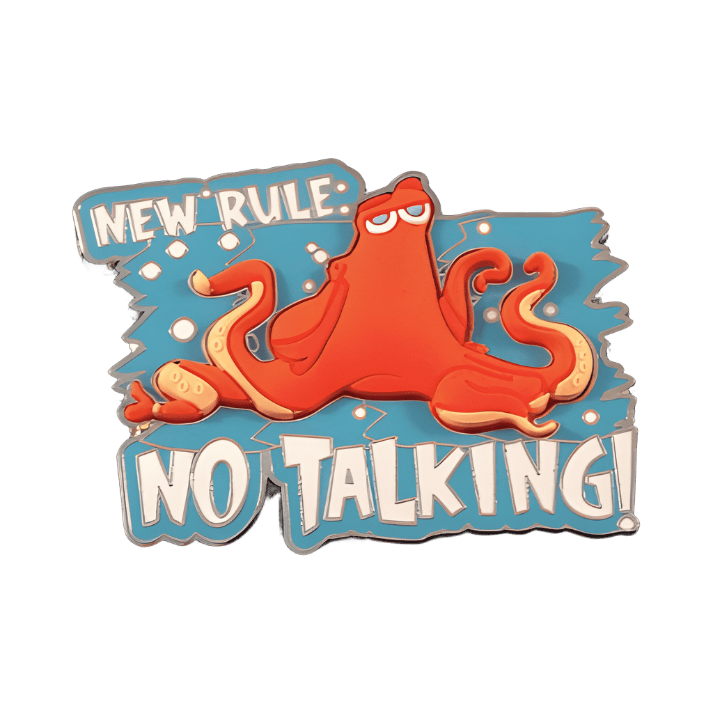 New Rule No Talking! - Hank Disney pin