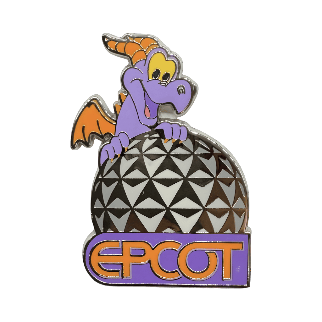 Figment with Spaceship Earth and Epcot Logo Disney pin