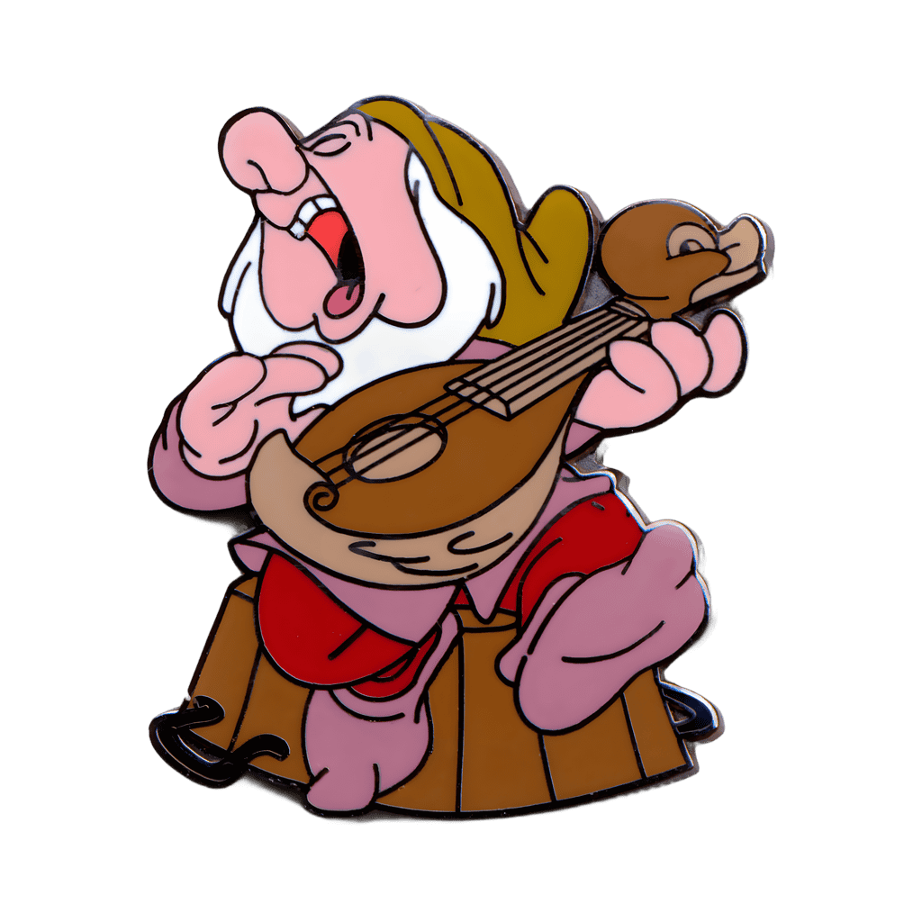 Sneezy Sitting on a Washtub Playing a Mandolin Disney pin