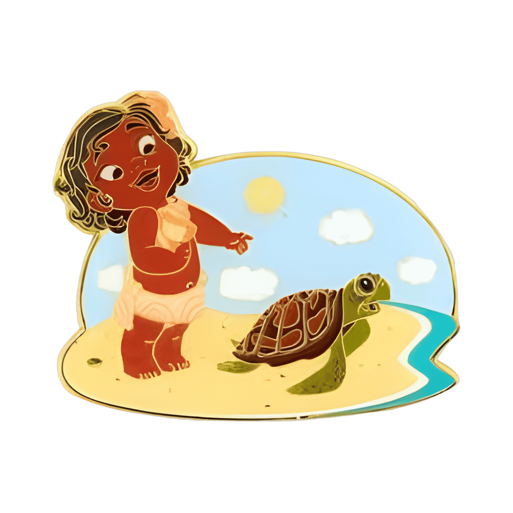 Baby Moana and Turtle Disney pin