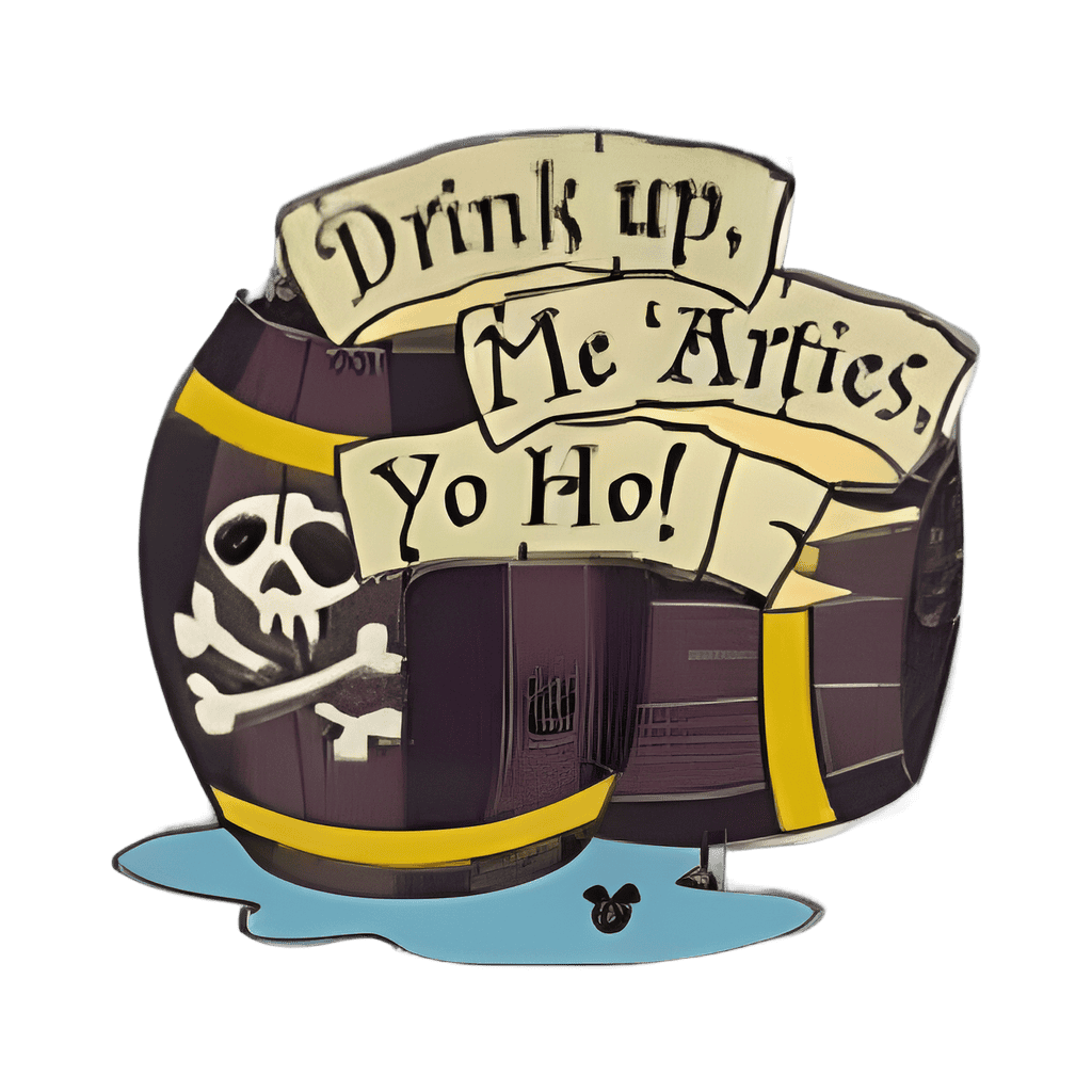 Drink up Me Arties Yo Ho! Disney pin