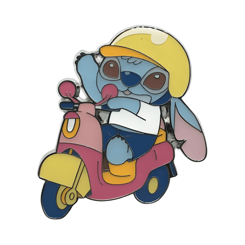 Stitch on scooter Disney pin
