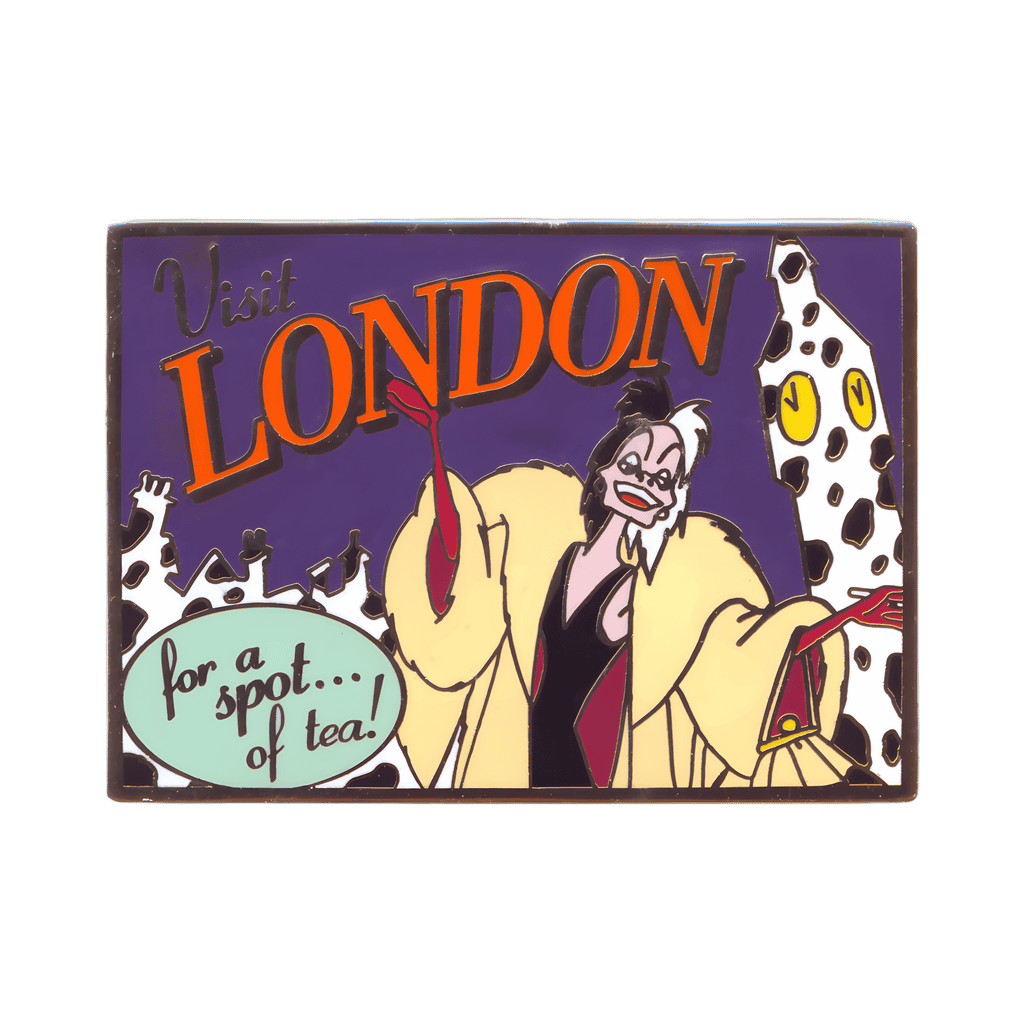 Cruella De Vil - London for a spot of tea! Disney pin