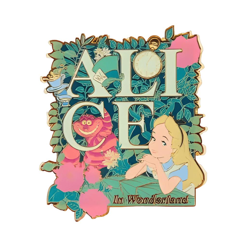 Alice in Wonderland Floral Scene Disney pin