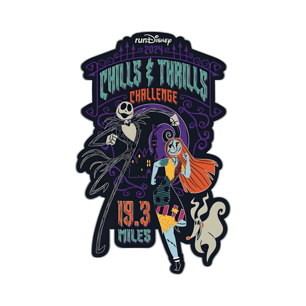 Chills & Thrills Challenge - Logo - Jack Skellington, Sally, & Zero Disney pin