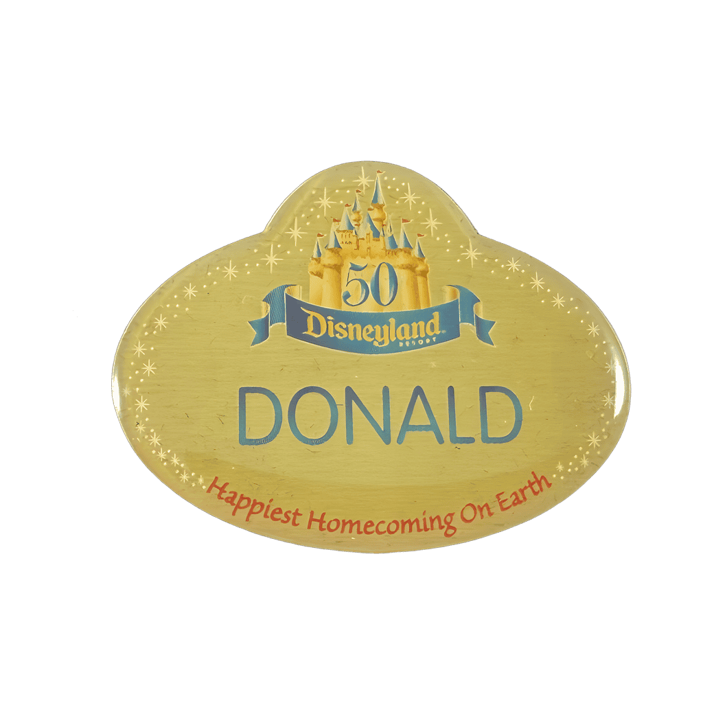 50th Anniversary Name Tags Set - Donald Disney pin