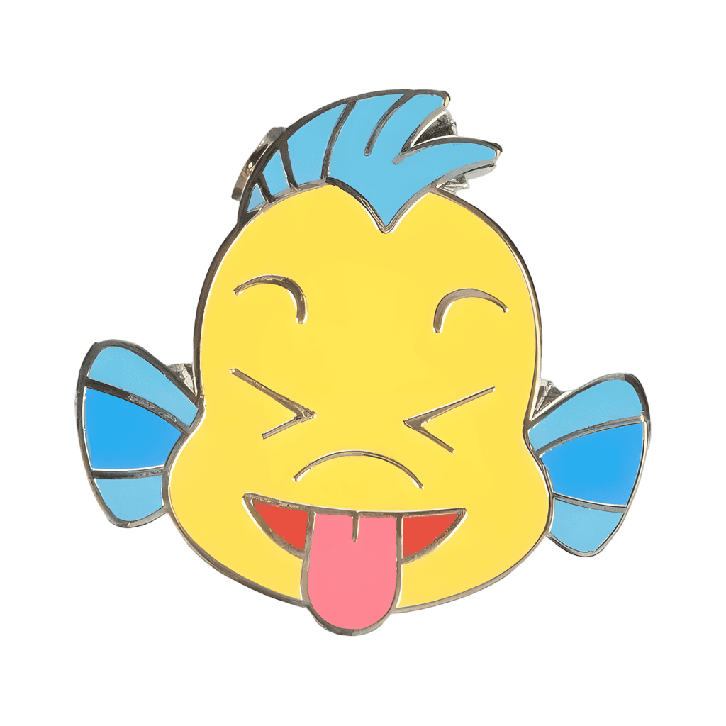 Squinting Flounder with Tongue Disney pin