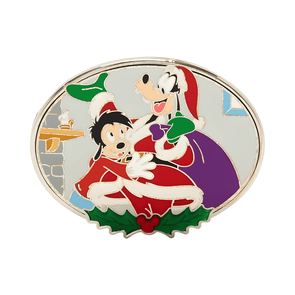 Holly Border - Once Upon A Christmas - Santa Goofy and Max Disney pin