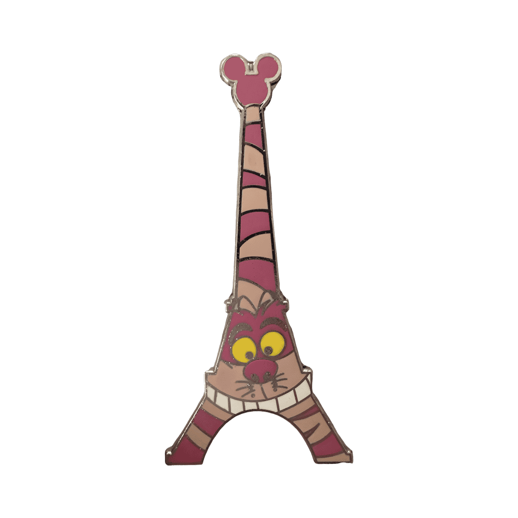 Cheshire Cat Eiffel Tower Disney pin