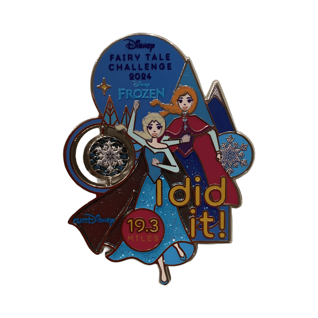 Fairy Tale Challenge - I did it! Snowflake Spinner 19.3 miles Disney pin