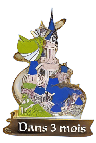 Countdown 3 months - Fauna flying over the castle Disney pin