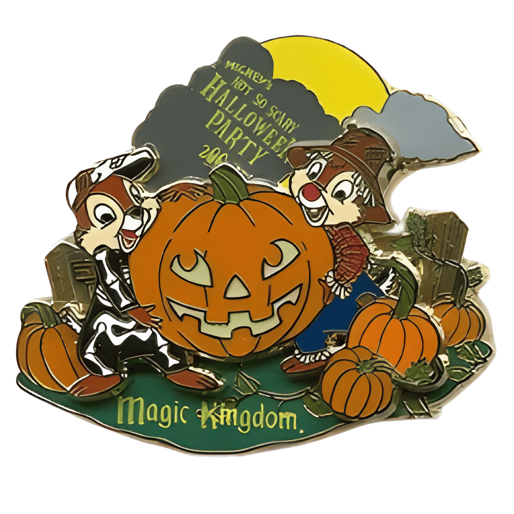 Chip & Dale with Pumpkin Disney pin