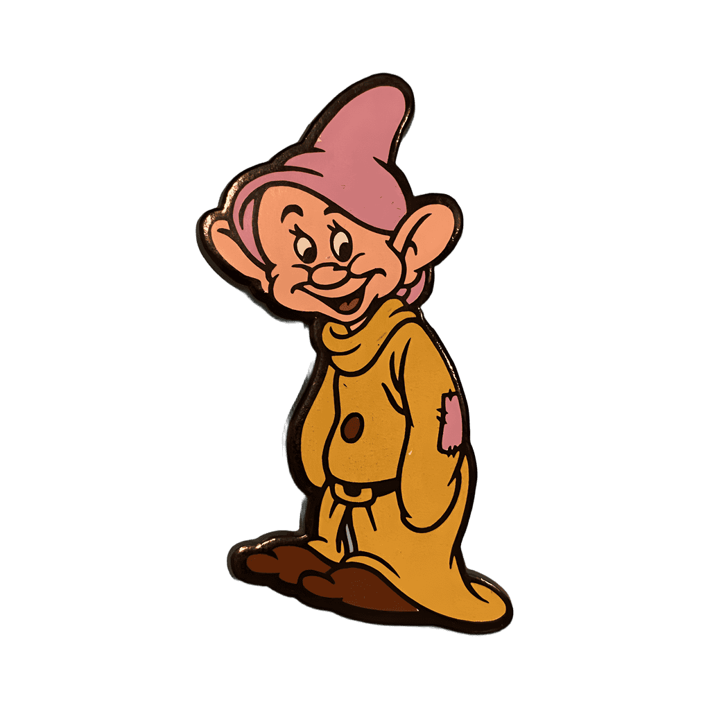 Dopey with purple hat standing Disney pin