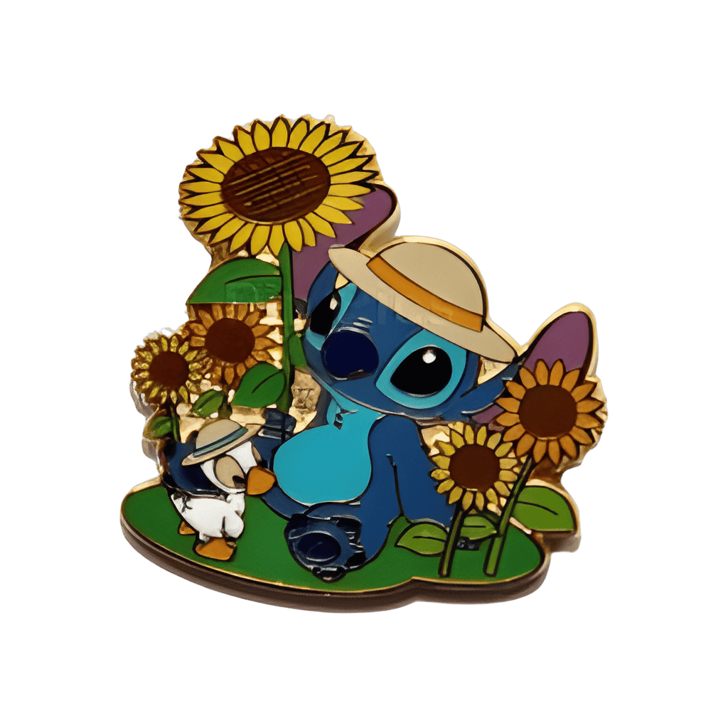 August - Sunflower - Stitch Disney pin