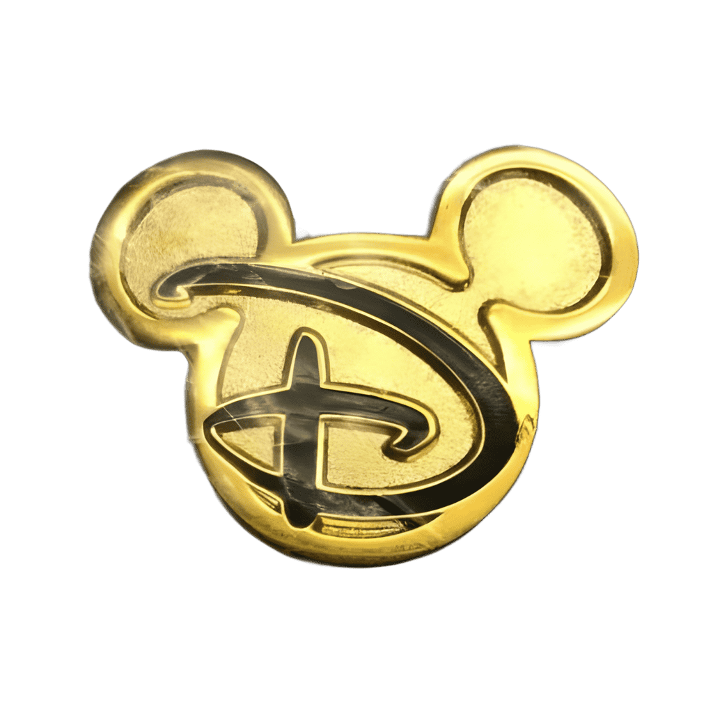 Gold Disney "D" Mickey Ears Disney pin