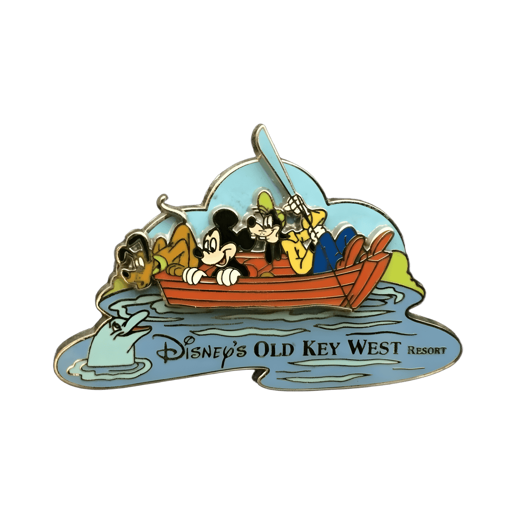 Mickey, Goofy, and Pluto with Dolphin Disney pin