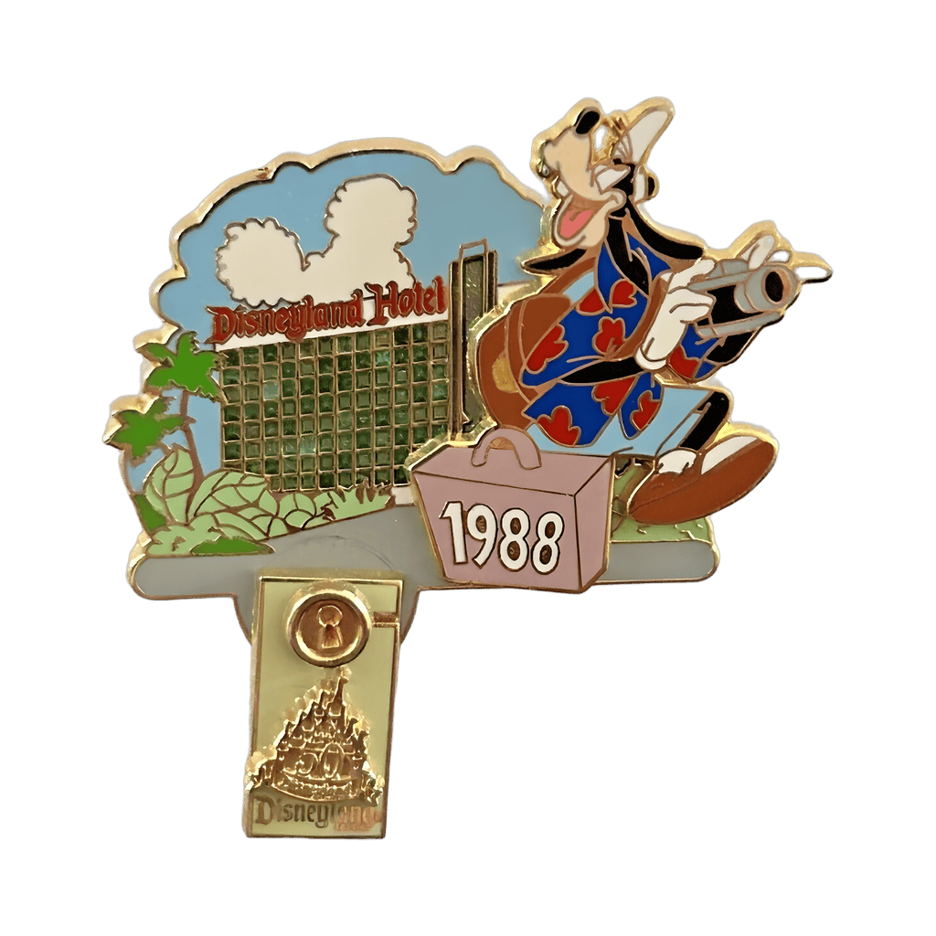 1988 - The Walt Disney Company purchases Disneyland Hotel Disney pin