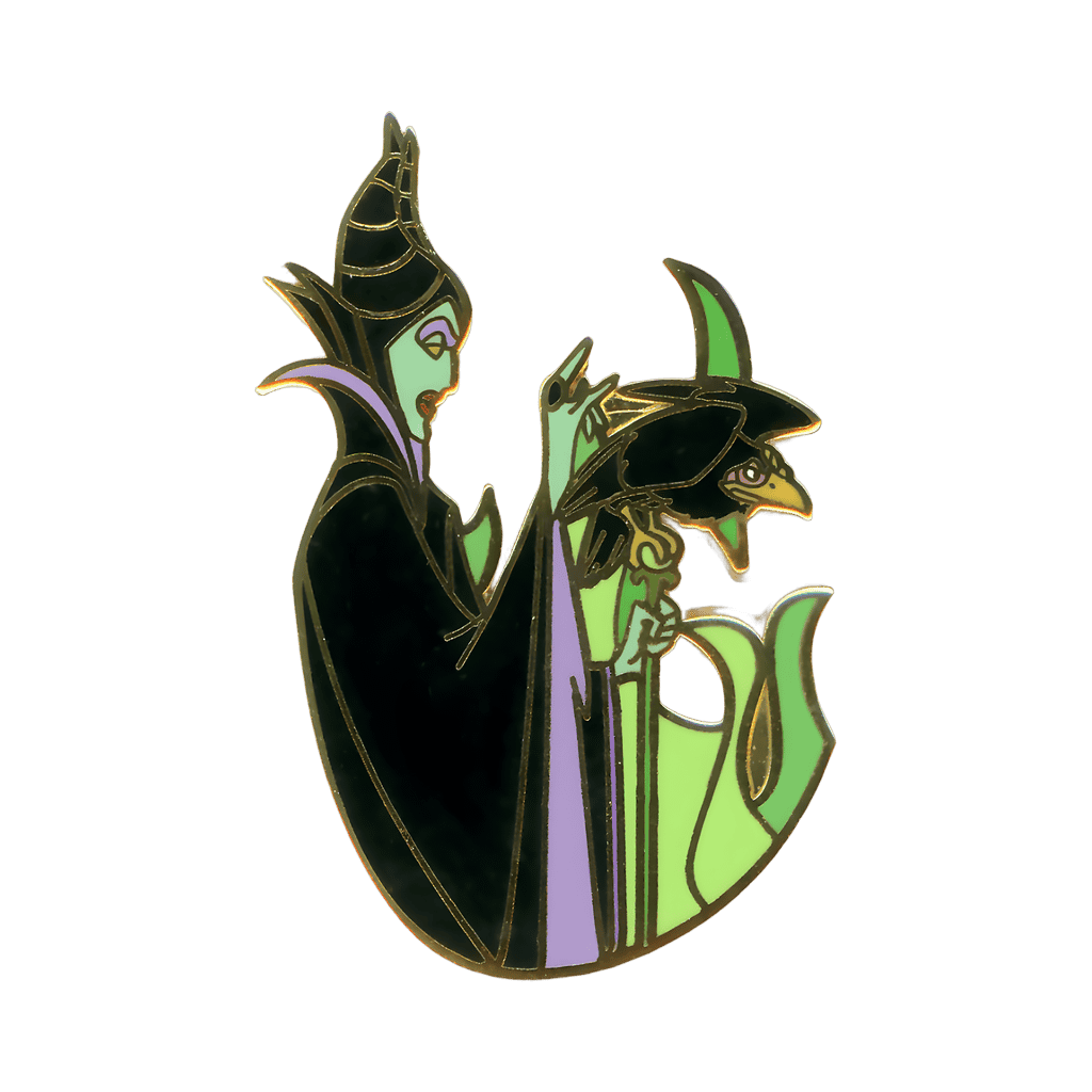Maleficent with Diablo on her Staff Disney pin